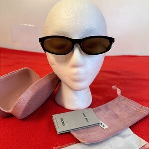 Miu Miu 5521 53-18-141 Black Brown Sunglasses women’s Italy Made